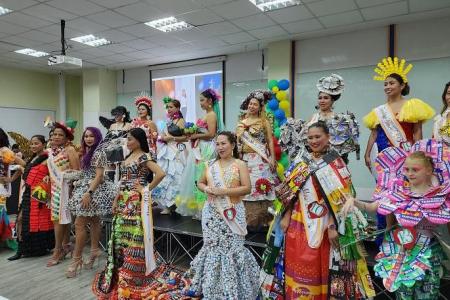 Filipino maids turn trash into couture art