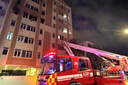 3 rescued in fire at Geylang condo; firefighter injured