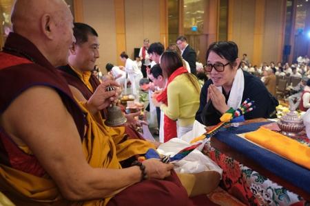 Jet Li attends Tibetan Buddhist event in Singapore 