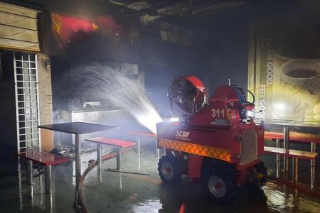 About 100 people evacuated in Yishun coffee shop fire 