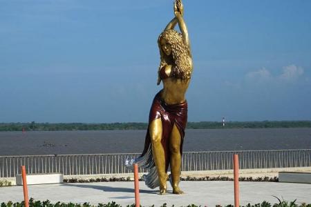 Shakira's Colombian home city unveils statue in her honour