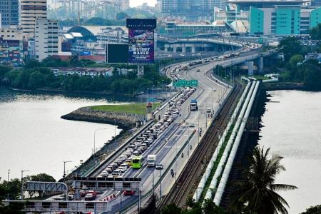 Expect heavy traffic at Causeway, Tuas over next fortnight