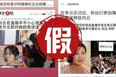 Fake Lianhe Zaobao articles about local actress Xiang Yun surface on Facebook, Instagram