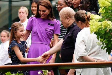 Princess of Wales Kate arrives to standing ovation at Wimbledon