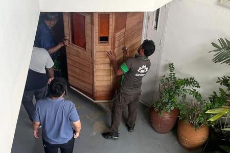 ‘Sauna’ cabin outside Serangoon flat removed