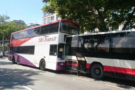 28 passengers hurt after three buses collide at Changi Road