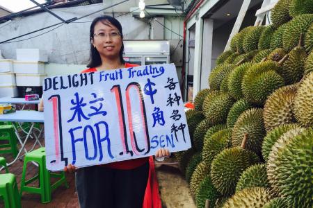 Find out why she sells durians for 10 cents each