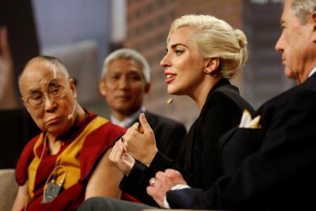 Lady Gaga meets Dalai Lama in US