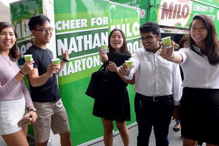 Milo mania at Plaza Singapura thanks to Nathan Hartono