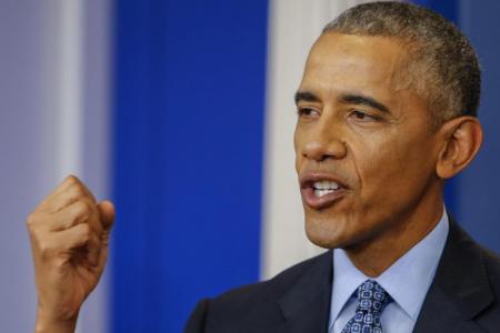 US President Barack Obama participates in his last press conference as president