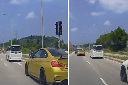 Malaysian police on the hunt for S'pore-registered gold BMW that drove recklessly