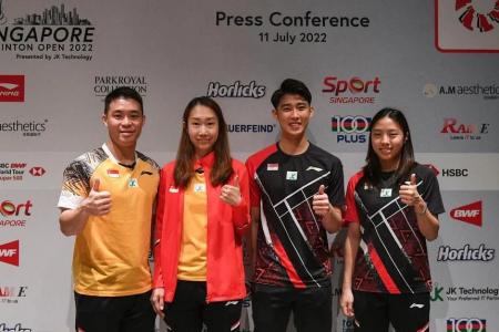 Local shuttlers eyeing home run at Singapore Open