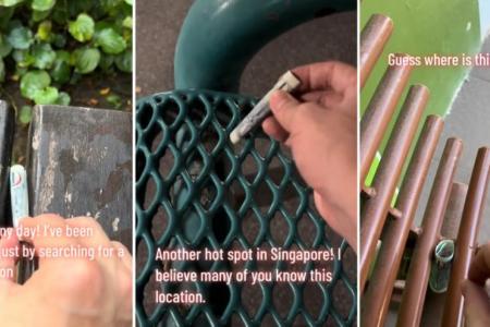 Man hides $50 notes in benches across S’pore