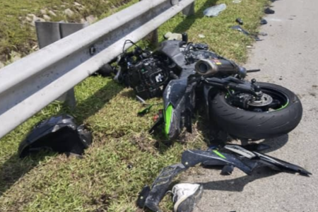 S'pore rider injured in crash on M'sia highway