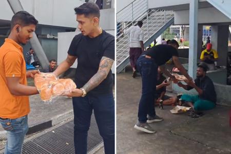 Vendor gives buns to migrant workers after trade show cancelled