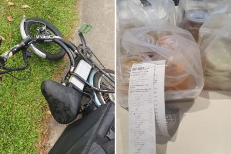 Delivery rider's e-bike stolen after breakdown in Sengkang