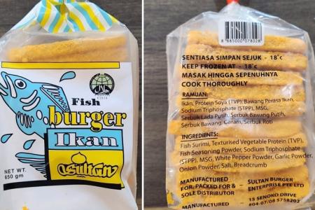 Fish burger recalled for undeclared egg allergen 