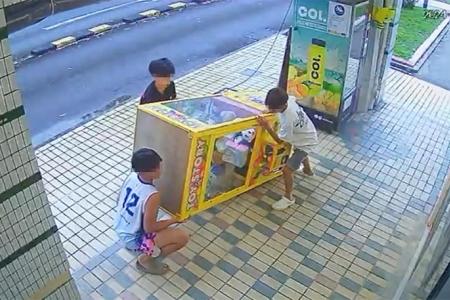 Boys tilt claw machine in Yishun; 5 Labubu dolls missing