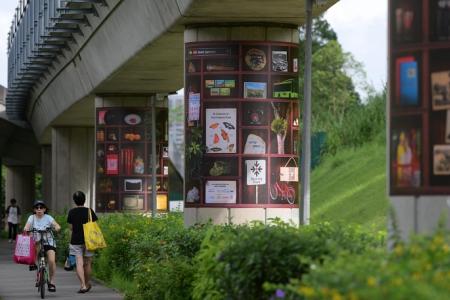 MRT viaduct space near Bukit Gombak station turns into art display