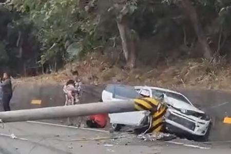 Singapore family involved in car crash on Taiwan highway, wife dies