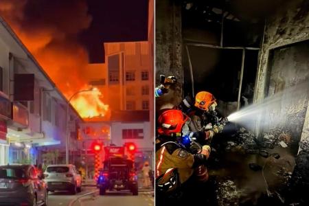 100 people evacuated in Sembawang shophouse fire