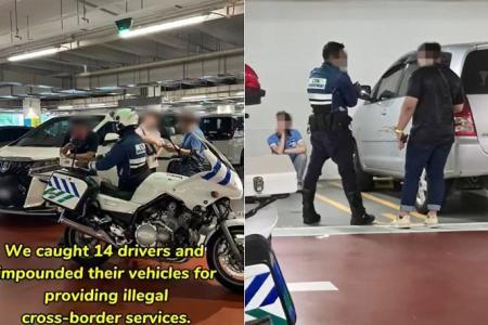 14 caught for giving illegal rides between Singapore and Malaysia