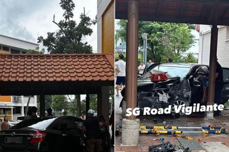 Woman, 74, dies after car crashes into walkway in Yishun