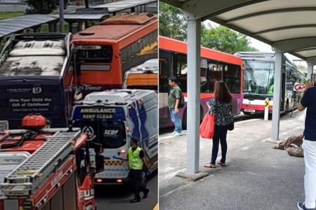 Bus driver, 8 passengers taken to hospital in Upper Thomson accident