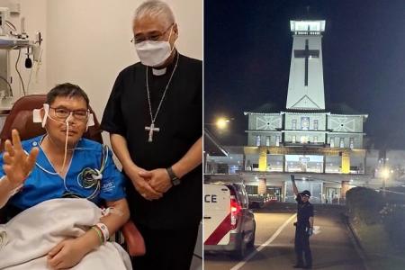 Priest injured in St Joseph’s Church stabbing discharged from hospital  