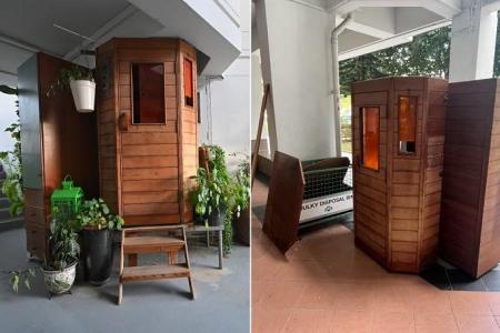 ‘Sauna’ cabin outside Serangoon flat removed