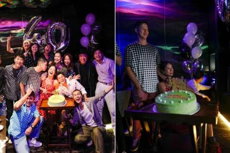 Actress Sheila Sim turns 40 with polka dot-themed party