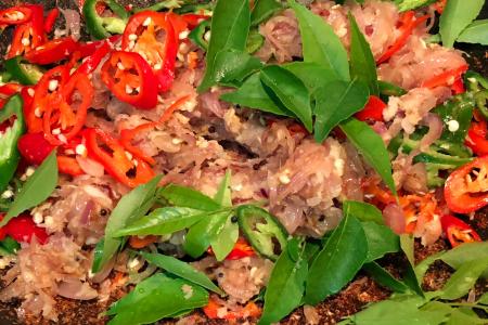  Stir-fry with fresh crunch from banana stems