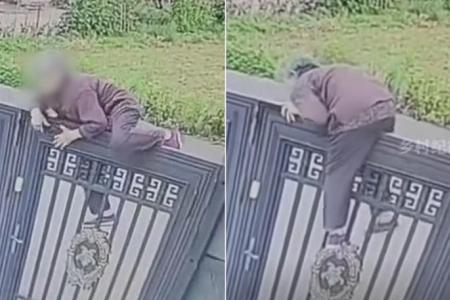 Woman, 92, scales 2m-tall gate to escape China nursing home