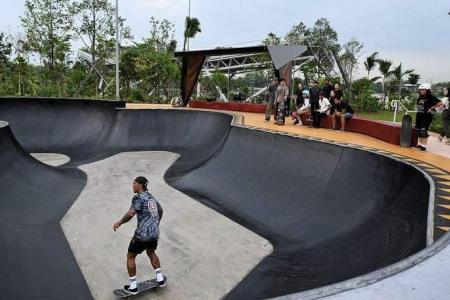 S’pore’s largest outdoor skate park opens at redeveloped Lakeside Garden