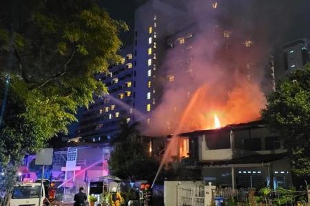 Fire at East Coast Road house, 20 people evacuated, one in hospital