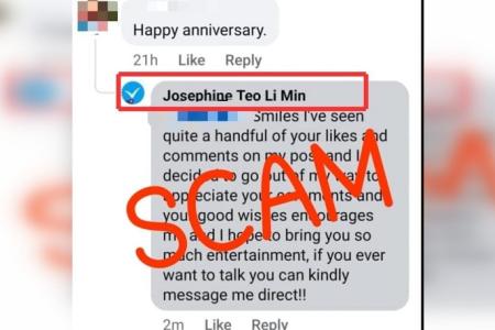 Josephine Teo warns of fake Facebook profile misusing her name