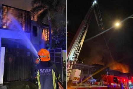 Fire at East Coast Road house, 20 people evacuated, one in hospital