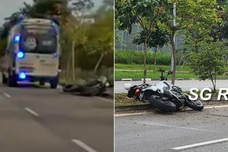 Man dies after his motorcycle skids in Tampines accident