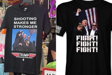 E-commerce sites sell souvenir T-shirts of Trump’s shooting