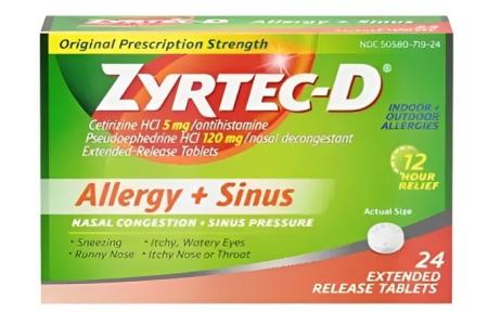 Zyrtec-D no longer available due to health risk concerns