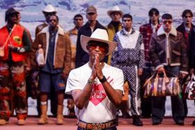 Louis Vuitton's creative director Pharrell Williams was the headline act on the first day of Paris Fashion Week.