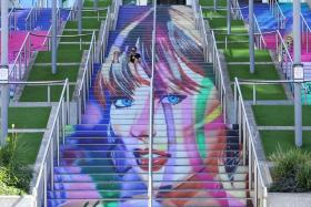 &quot;Swiftie Steps&quot; installed at London&#039;s Wembley Stadium, where Taylor Swift will make five appearances from Aug 15.