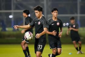 Young Lions' Fairuz Fazli (no. 33) and Raoul Suhaimi (right) were both named in the Lions squad in June.