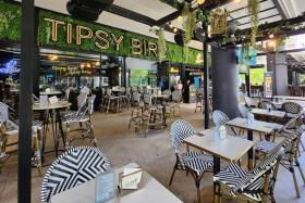 Tipsy Bird at Paya Lebar Quarters was quiet with few customers when The Straits Times visited the restaurant on Nov 8.