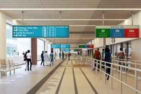 An artist’s impression of Ang Mo Kio interchange after upgrading works, including new lit signage.