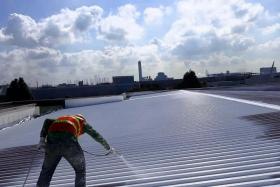 The NTU team coated the roofs, walls and a road of an industrial area with cool paint for the trial.