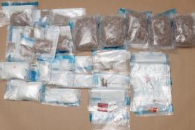 Drugs, including about 2.8kg of heroin, were seized from a residence in Bedok North Avenue 4 on Aug 30.