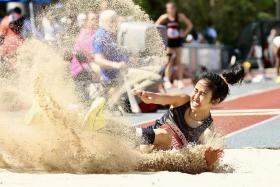 Tia Rozario at the 16th Yale Giegengack Invitational meet held at Yale University.