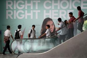 Students at ITE Central College campus located in Ang Mo Kio.