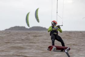 Singapore's Maximilian Maeder on his way to winning the Formula Kite Asian Championships in Daishan, China.